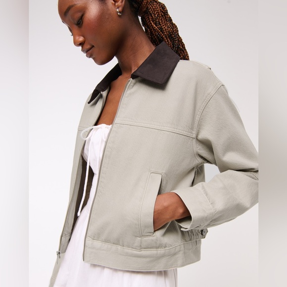 A&F Denim Zip-Up Jacket - Picture 5 of 5